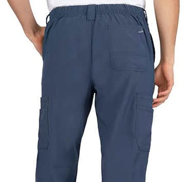 Perflex Men's Scrub Pants, Blue, Small - Picture 2 of 6